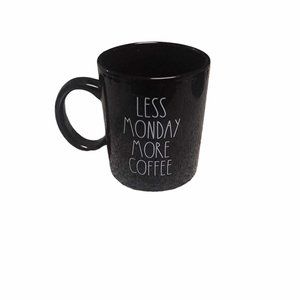 New 14oz Black Coffee Mug, "Less Monday More Coffee" - Funny Office Mug
